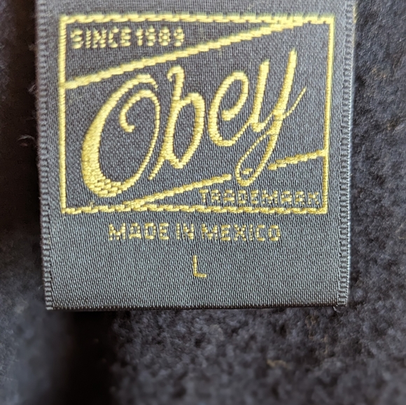 Rare obey brand 1989 vintage sweatshirt cozy rebel shirt large xl oversized punk - Picture 4 of 5